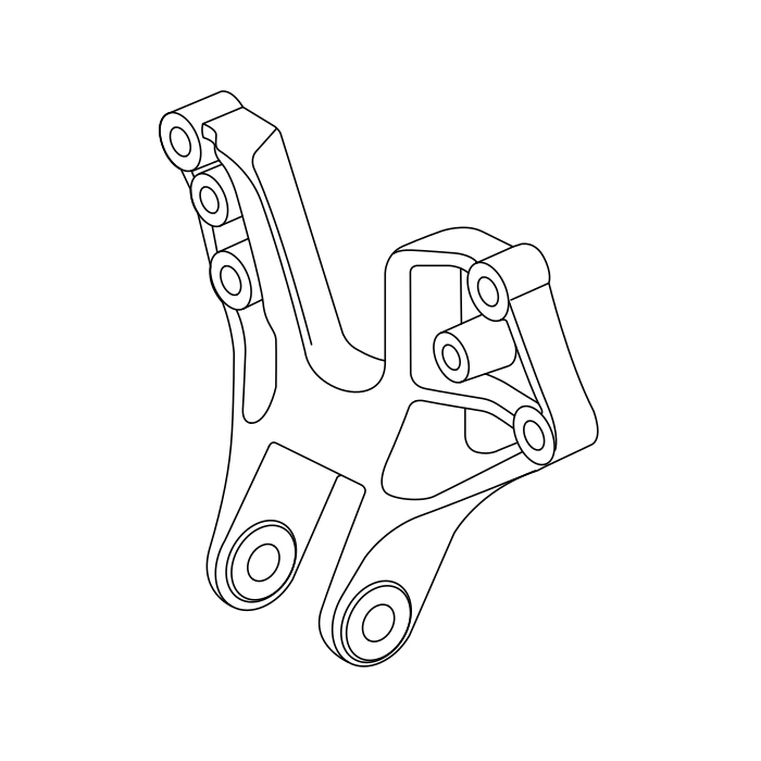 Genuine Maxus C00027904 Bracket-engine Rear Mounting - technical drawing