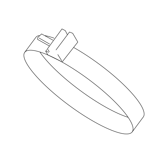 Genuine Maxus C00035154 Strap-brake Pipe Vacuum - technical drawing