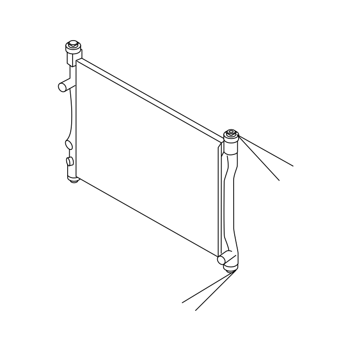 Genuine Maxus C00036659 Radiator - technical drawing