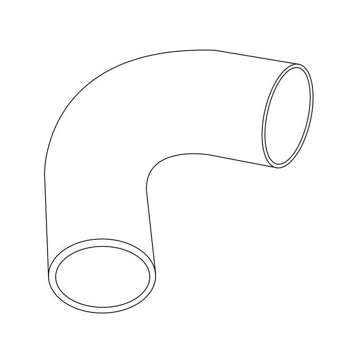 Genuine Maxus C00039431 Rubber Hose-turbocharger - technical drawing