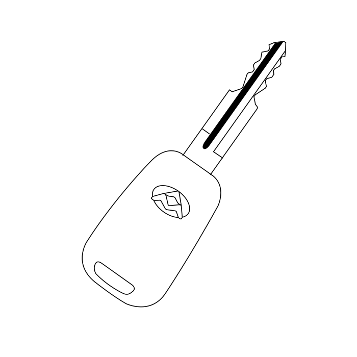 Genuine Maxus C00041227 Key Assembly - technical drawing
