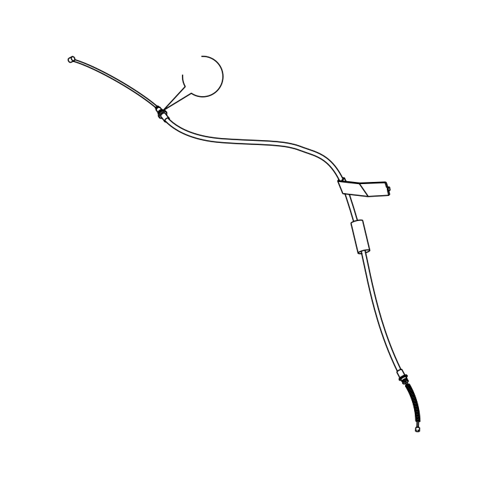 Genuine Maxus C00041913 Cable Assembly-parking/park Brake Rear - technical drawing