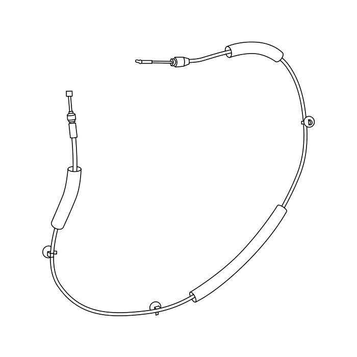 Genuine Maxus C00047194 Cable-sliding Door Outer Handle - technical drawing