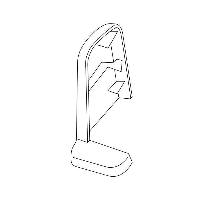 Genuine Maxus C00048294 Cover-second Row Seat Foot Rear Right Hand - technical drawing