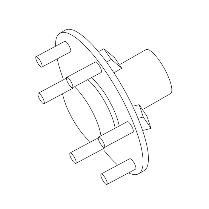 Genuine Maxus C00048468 Hub Assembly-front Wheel - technical drawing