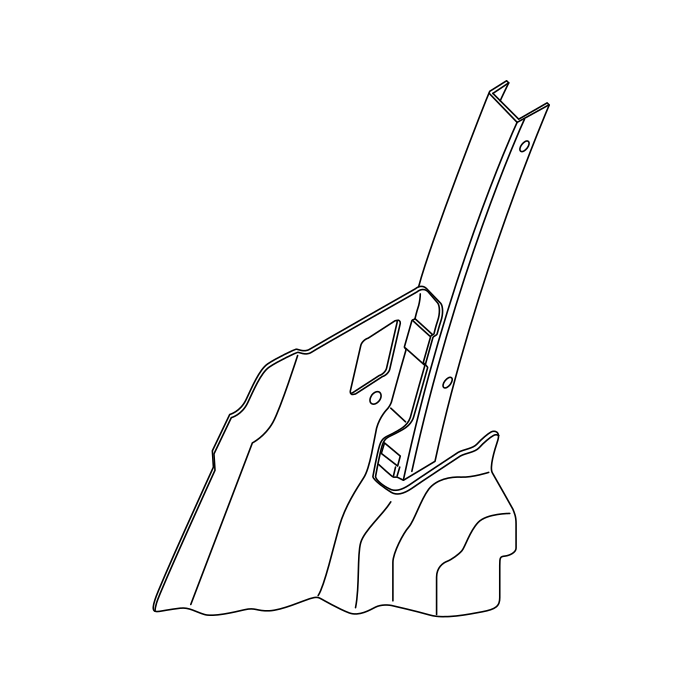 Genuine Maxus C00048954 Channel Assembly-rear Side Door Rear - technical drawing