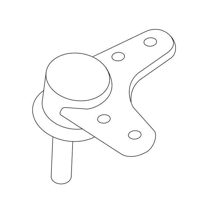 Genuine Maxus C00049420 Ball Assembly-front Suspension Upper Control Arm - technical drawing