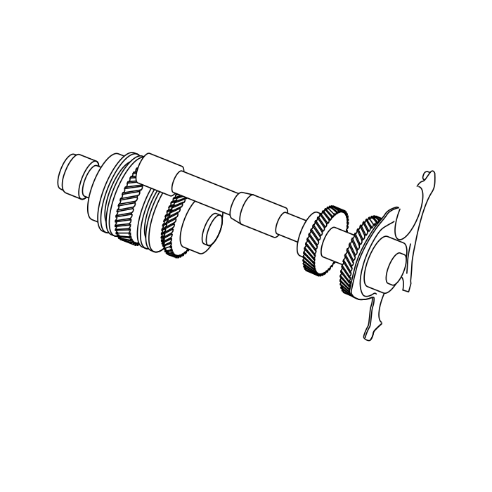 Genuine Maxus C00050166 Shaft Assembly-output(3rd,4st&rev Gear) - technical drawing
