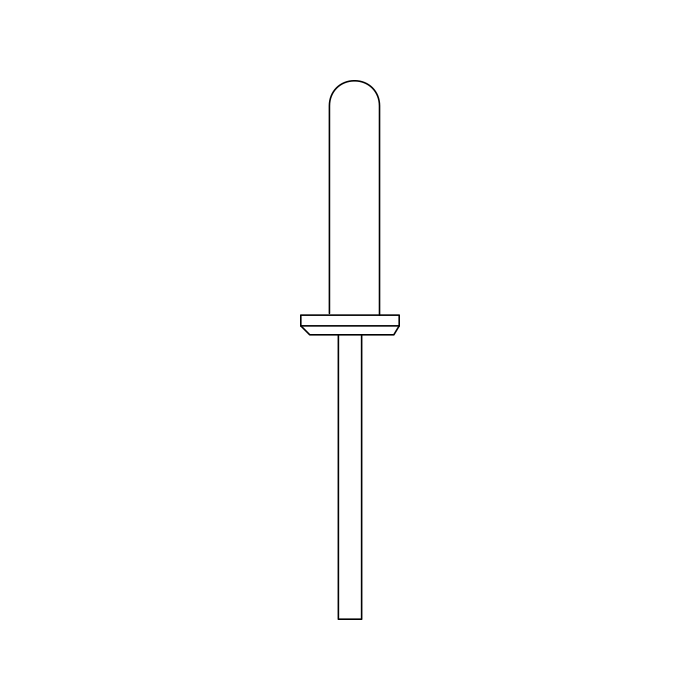 Genuine Maxus C00051007 Rivet-sliding Door Lower Guide Baffle - technical drawing