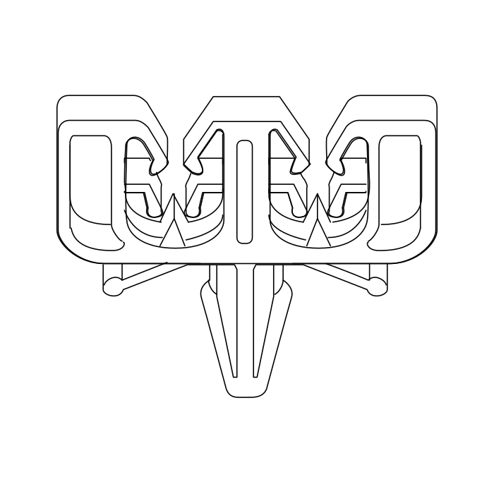 Genuine Maxus C00053985 Clip-dual Pipe - technical drawing