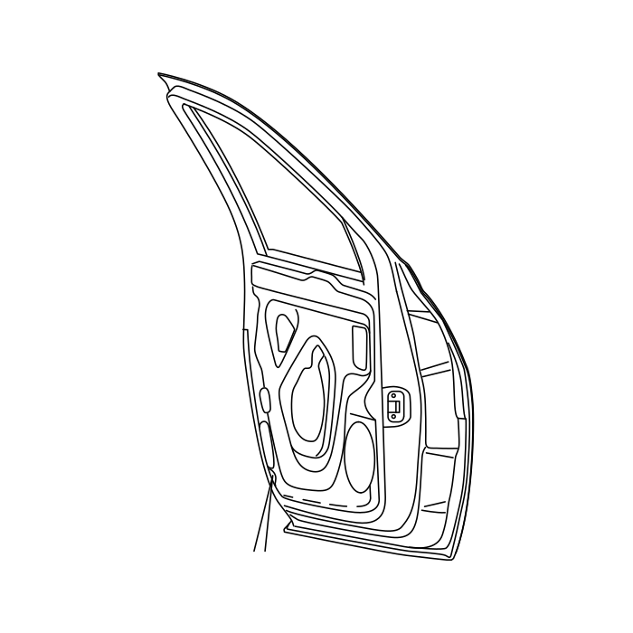 Genuine Maxus C00063086 Weld Assembly-front Side Door - technical drawing