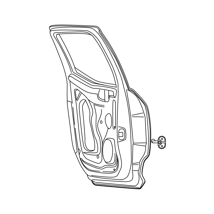 Genuine Maxus C00064106 Weld Assembly-rear Side Door - technical drawing