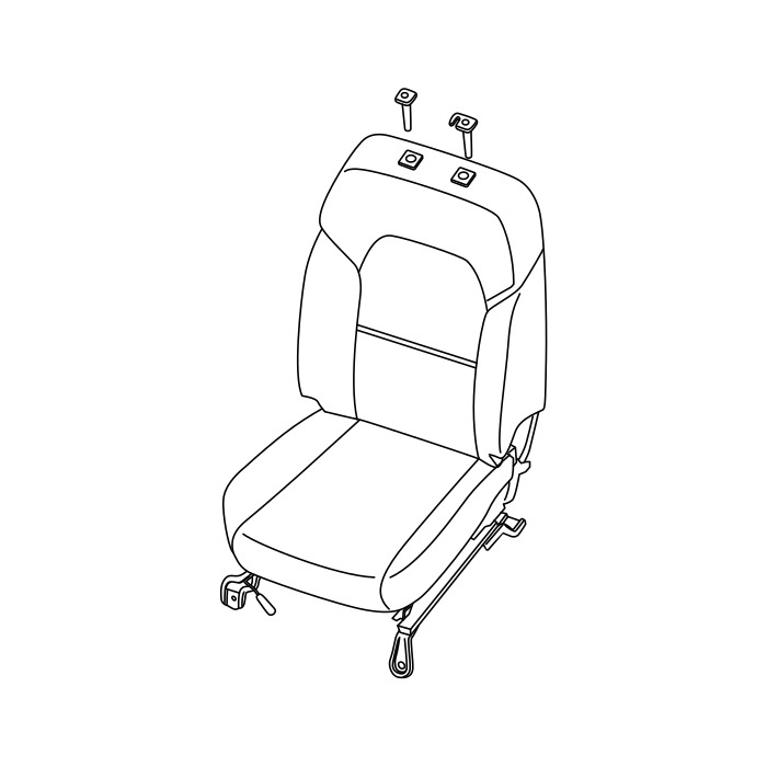 Genuine Maxus C00068363 Trim Assembly-front Single Passenger Seat Assembly Cushion - technical drawing