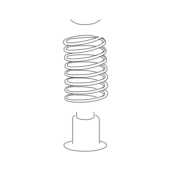 Genuine Maxus C00071918 Mout-air Spring Upper - technical drawing