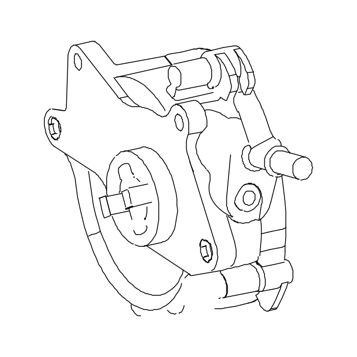 Genuine Maxus C00073007 Vacuum Pump Overgeared Assy-engine - technical drawing