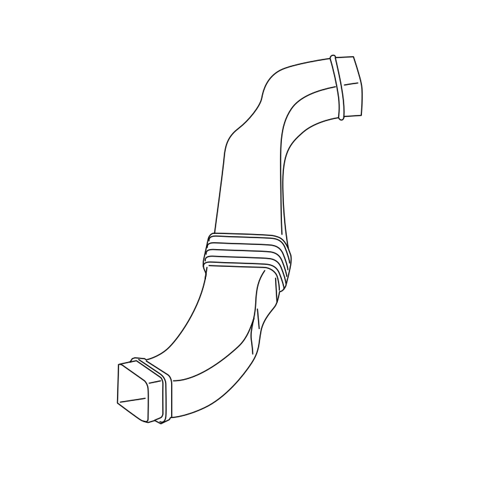 Genuine Maxus C00074267 Hose-air Cleaner Inlet - technical drawing