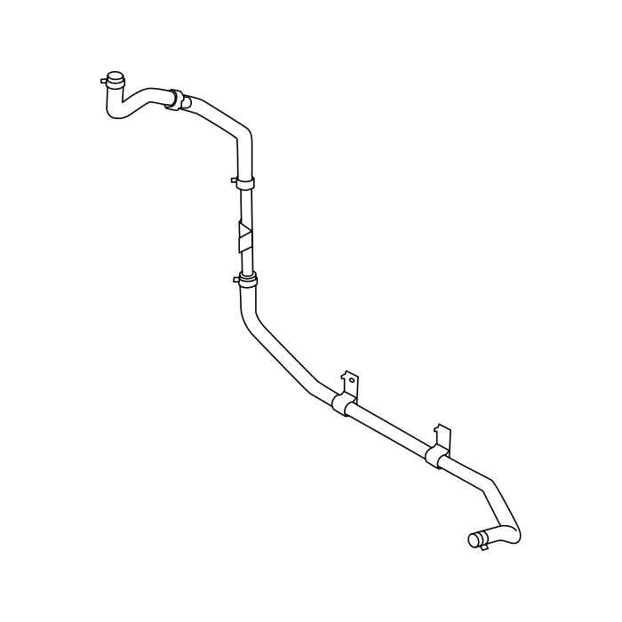 Genuine Maxus C00075443 Hose-radiator To Surge Tank - technical drawing