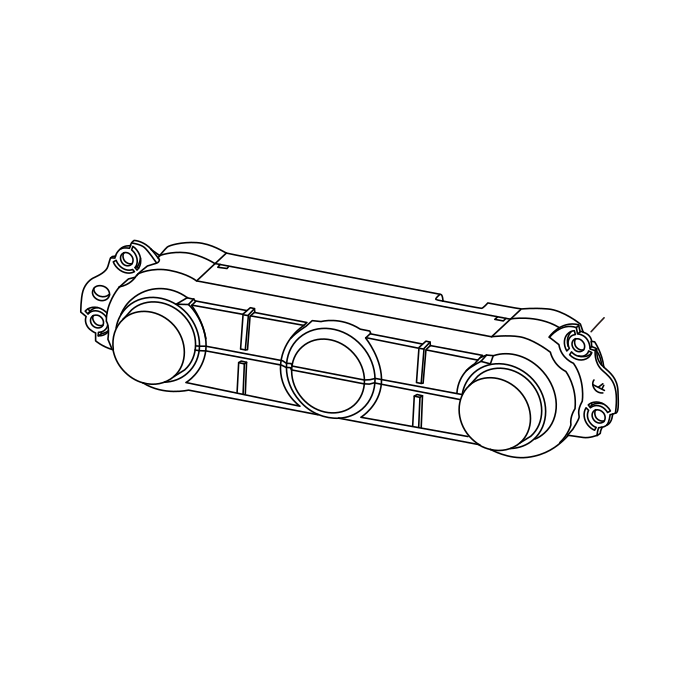 Genuine Maxus C00075660 Plate-front Air Conditioning Control Trim - technical drawing