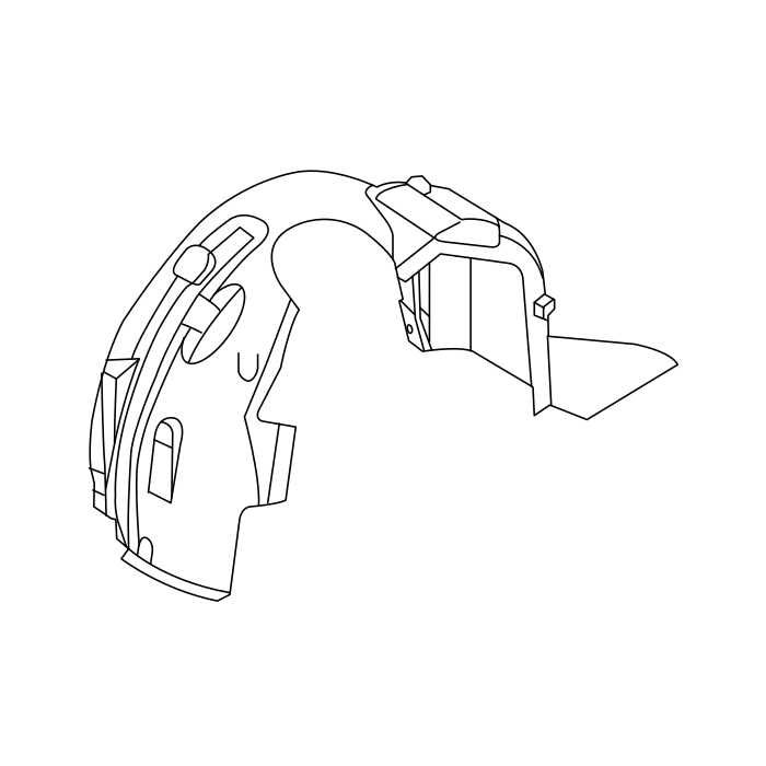 Genuine Maxus C00076596 Liner-front Wheelhouse - technical drawing