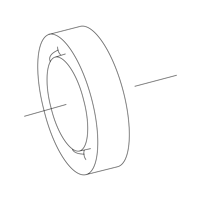 Genuine Maxus C00079022 Sleeve-intermediate Gear Mbs - technical drawing