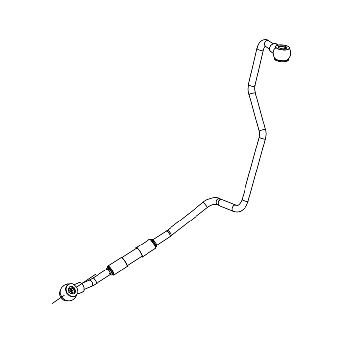 Genuine Maxus C00080545 Pipe Assembly-turbocharger Oil Feed - technical drawing