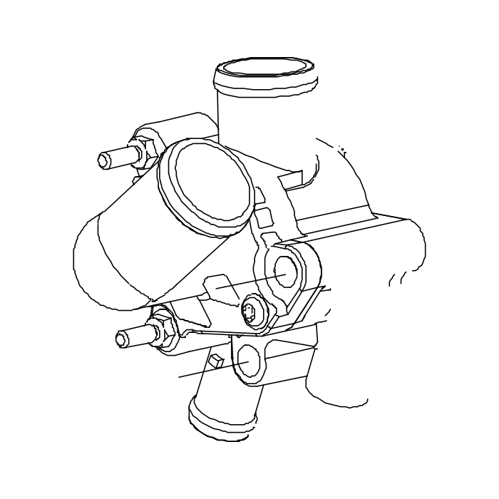Genuine Maxus C00084091 Lamp Exhaust Gas Recirculation Cooler In Water Hose Assembly - technical drawing