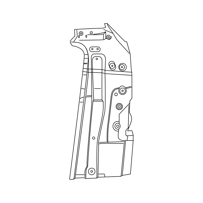 Genuine Maxus C00084233 Plate Assembly-b/pillar Upper Inner - technical drawing