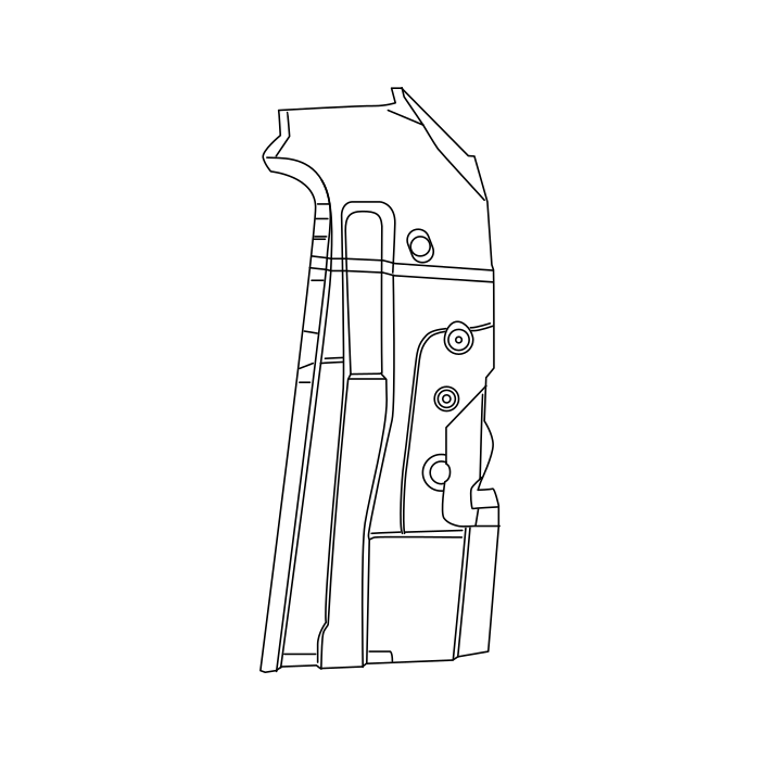 Genuine Maxus C00084234 Plate Assembly-b/pillar Upper Inner - technical drawing