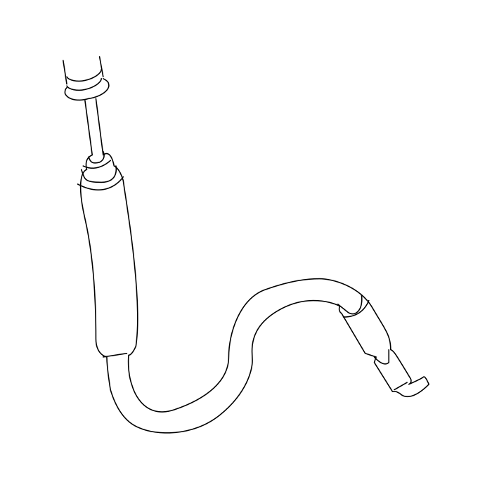 Genuine Maxus C00085404 Hose Assembly-front Brake - technical drawing