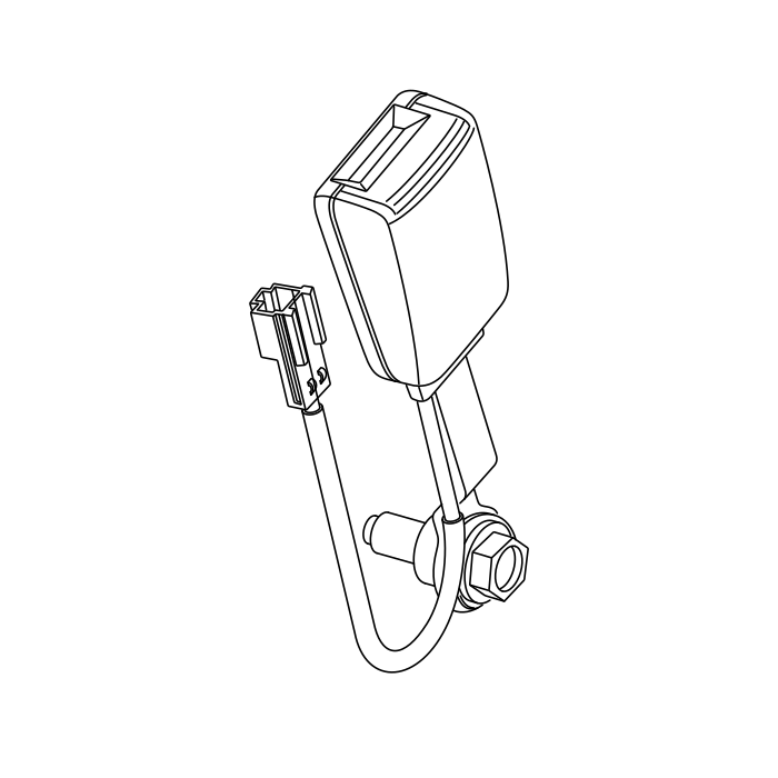 Genuine Maxus C00086144 Seat Belt Lock(fr Row Driver ) - technical drawing
