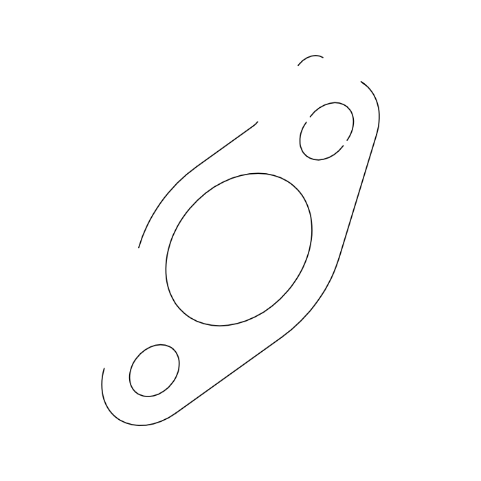 Genuine Maxus C00086306 Gasket-exhaust Gas Recirculation Cooler - technical drawing