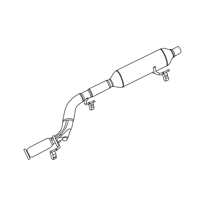 Genuine Maxus C00088001 Muffler Assembly-exhaust - technical drawing