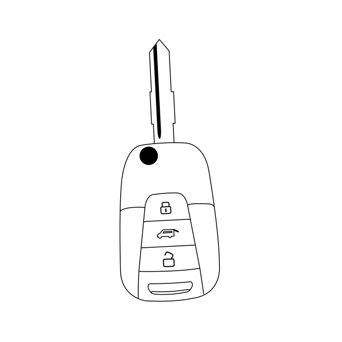 Genuine Maxus C00088707 Integrated Key Assembly - technical drawing