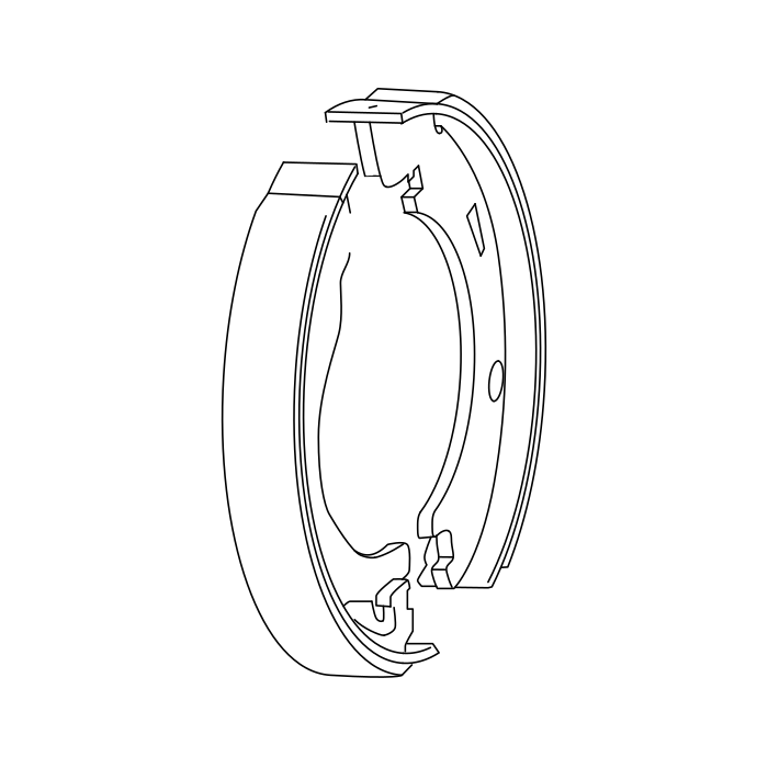Genuine Maxus C00089219 Section-rear Brake Facing - technical drawing