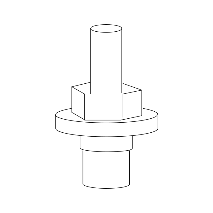 Genuine Maxus C00093632 Bolt-flanged Lock - technical drawing