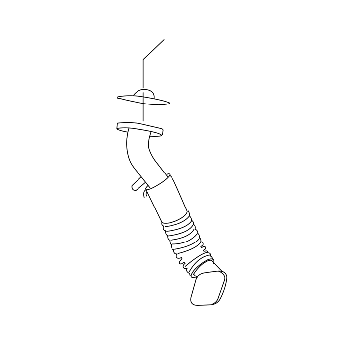 Genuine Maxus C00095604 Pipe-engine Exhaust To Lamp Exhaust Gas Recirculation Assembly - technical drawing