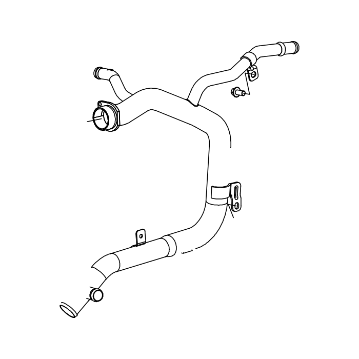 Genuine Maxus C00096937 Pipe-small Cir Rnt Water - technical drawing