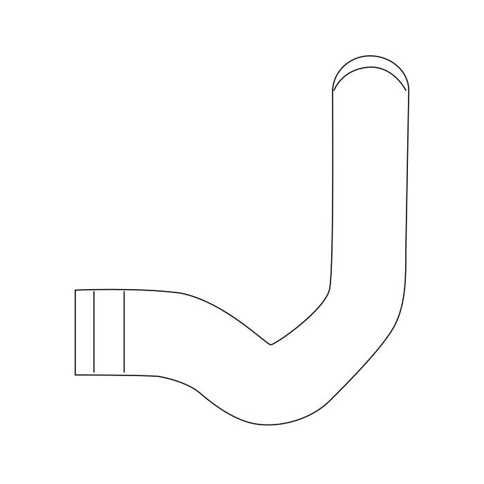 Genuine Maxus C00100220 Pipe-radiator Inlet Water - technical drawing
