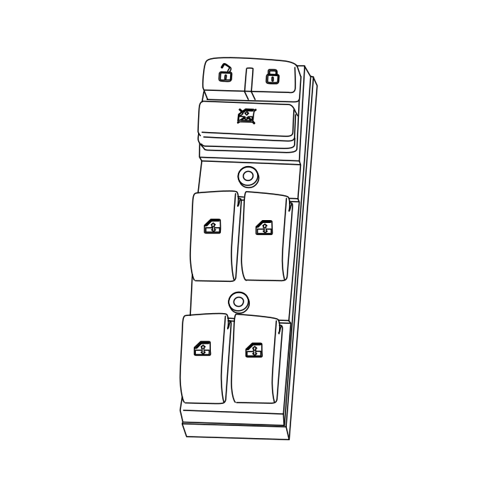 Genuine Maxus C00100404 Switch Assembly-window Driver - technical drawing