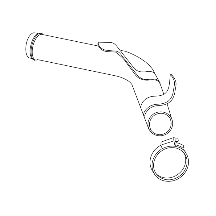 Genuine Maxus C00103509 Hose-tubro To Intercooler - technical drawing