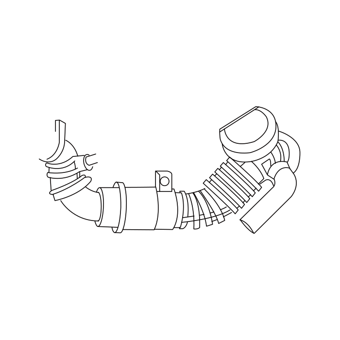 Genuine Maxus C00104268 Hose Assembly-air Cleaner Outlet - technical drawing