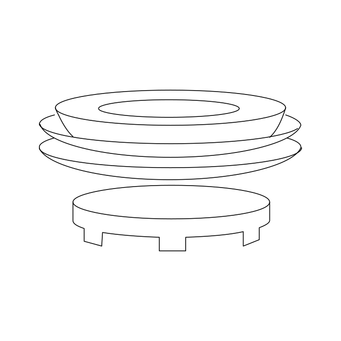 Genuine Maxus C00108625 Ring Assy-triple Cone (3rd) - technical drawing