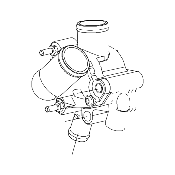 Genuine Maxus C00109635 Thermostat Assembly-cylinder Head - technical drawing