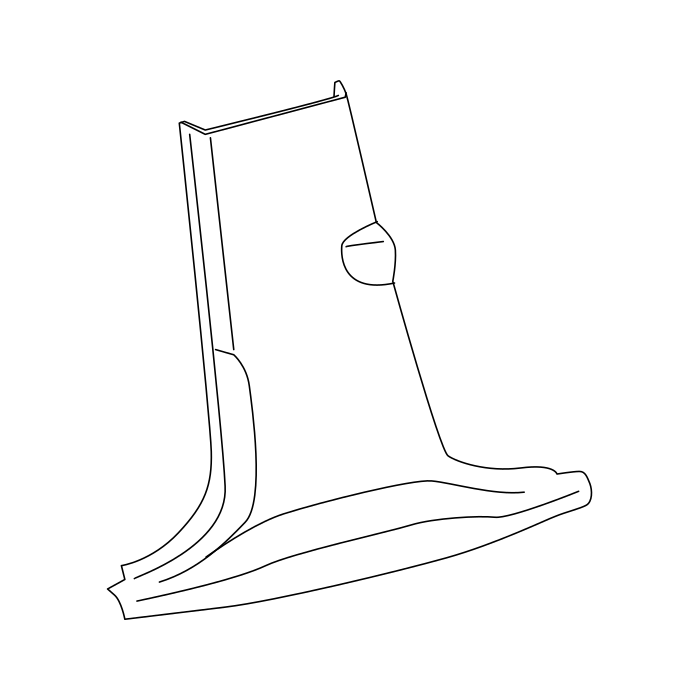 Genuine Maxus C00112719 Plate Assembly-a/pillar Lower Trim - technical drawing