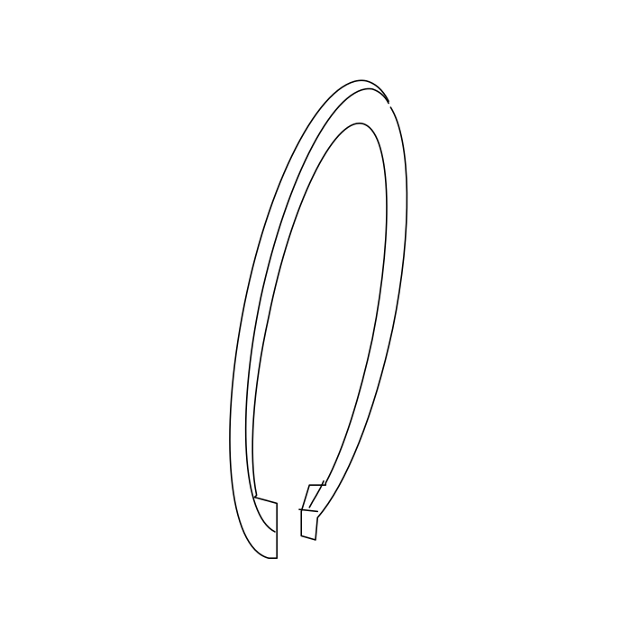 Genuine Maxus C00120455 Clip-brake Pipe Single I - technical drawing