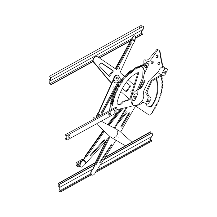 Genuine Maxus C00120609 Regulator Assembly-front Side Door Electric Window - technical drawing