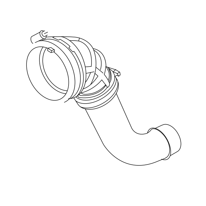 Genuine Maxus C00130629 Air Inlet-body To Inlet Pipe - technical drawing