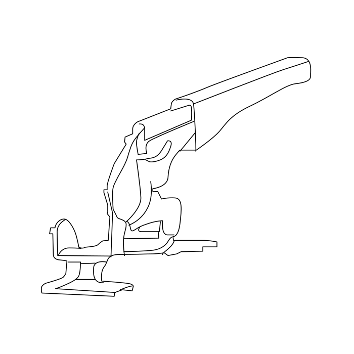 Genuine Maxus C00138592 Section-parking/park Brake Handle - technical drawing