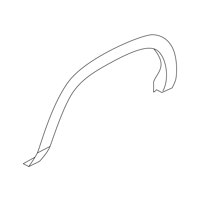 Genuine Maxus C00140546 Panel-rear Side Panel Wheel Brow - technical drawing