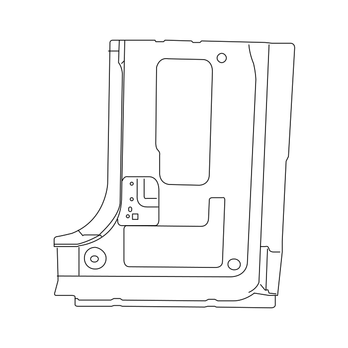 Genuine Maxus C00155203 Panel Assembly-front Side Rocker Inner - technical drawing